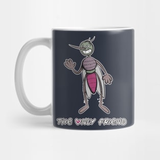 The Only Friend Mosquito. Funny vintage comic insect. Mug